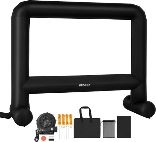 Miniatura 9 de VEVOR Pantalla de película inflable de 16 pies para exteriores, pantalla de proyector inflable con bolsa de almacenamiento portátil, proyección