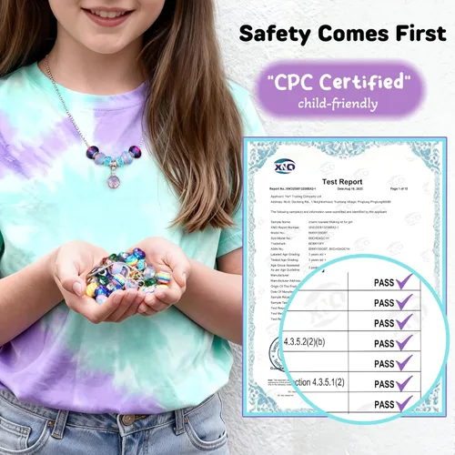 Miniatura 5 de Kit para hacer pulseras con abalorios y juguete de unicornio/sirena para niñas: ideal para manualidades para niñas de 8 a 12 años que inspiran