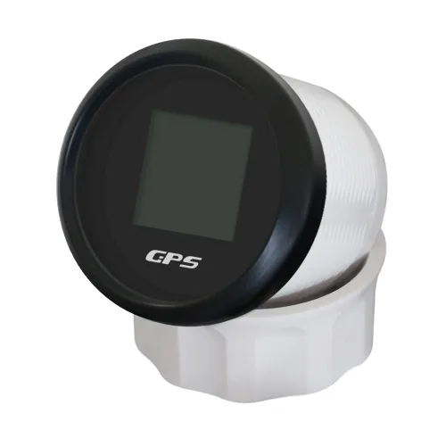 Miniatura 2 de Kit de medidor de velocímetro digital GPS universal de 2 pulgadas con nudo MPH ajustable ODO Km/h 12 24 voltios (2.047 in negro + negro)