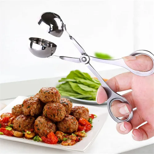 Miniatura 4 de Cocina conveniente fabricante de albóndigas de acero inoxidable relleno albóndigas clip DIY pescado carne arroz bola fabricante de albóndigas molde