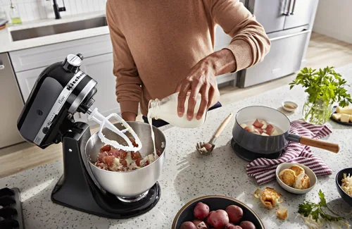 Miniatura 5 de Batidora clásica de pie KitchenAid K45SSWH K45SS, 275 W, 4 1/2 qt, Negro ónice