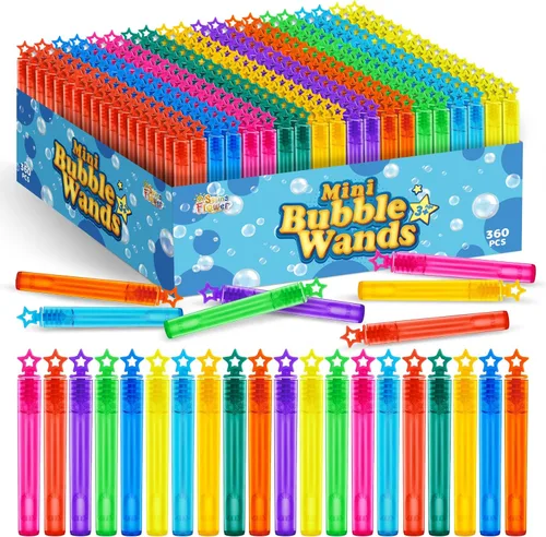 Miniatura 14 de 300 piezas de varitas para burbujas mini, surtido de juguetes para regalos de fiesta de burbujas para niños, juguetes temáticos para cumpleaños