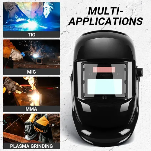 Miniatura 8 de Casco de soldadura oscurecimiento automático: DEKORPO Verdadero Color Solar Powered Auto Oscurecimiento Soldador Máscara Capucha Cascos