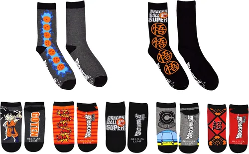 Miniatura 2 de Everything Legwear Dragon Ball Super Socks Regalos (7 pares) - (1 tamaño) Dragon Ball Super Cosplay Calcetines de corte bajo para mujeres y hombres