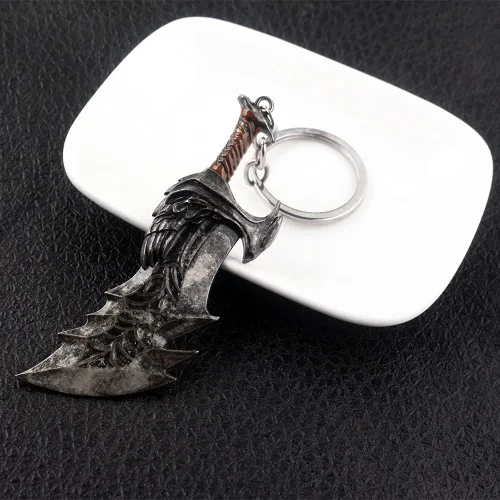Miniatura 4 de SONGCHANGJEWELRY Game GOW Ragnarok - Llaveros de metal Kratos Blades of Chaos Cosplay – Regalos de Navidad para hombres adolescentes fanáticos