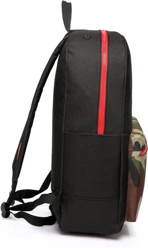 Miniatura 3 de VASCHY Mochila escolar, unisex, delgada, ligera, resistente al agua, para hombres y mujeres, mochila escolar universitaria, bolsa de viaje Black Camo
