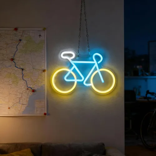 Miniatura 2 de Letreros de neón para bicicleta para decoración de pared, luces de neón para dormitorio, luz de pared de neón adecuada para sala de estar, oficina
