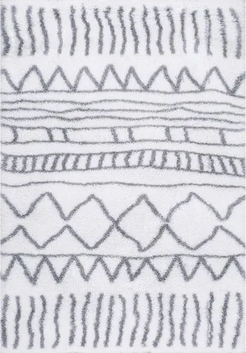 Miniatura 3 de nuLOOM Renata - Alfombra marroquí de pelo, 3 x 5, color gris