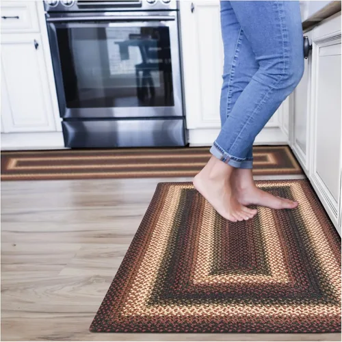 Miniatura 114 de Homespice Alfombras de Área Ovaladas Trenzadas de Yute Denim Azul de 8x10 pies para Sala de Estar, Dormitorio y Comedor. Apto para Mascotas. Estilos