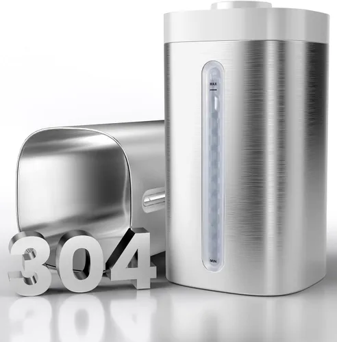 Miniatura 9 de Humidificador evaporativo de mecha reutilizable para dormitorio, humidificador silencioso y saludable para bebé, sin polvo blanco, humidificador