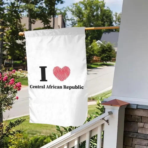 Miniatura 5 de POOEDSO I Love Central African Republic Garden Flags 12x18Inch Double Sided Outdoor Yard Decoration Garden Flag For Patio Lawn Home Welcome Flags