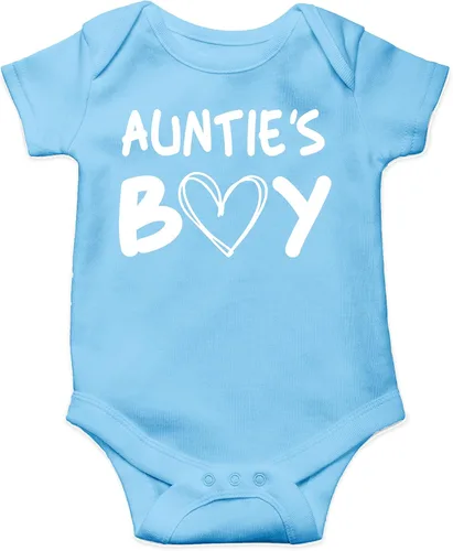 Miniatura 9 de AW Fashions Auntie's Boy - Body para bebé, divertido y lindo traje para bebé, adorable mameluco para recién nacido Gris (Sports Grey)