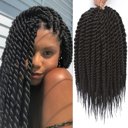 Miniatura 26 de Admutty - Extensiones de pelo trenzadas Havana Twist de 30,48 cm, 6 paquetes de trenzas de ganchillo Havana Twist senegalés, trenzas Jumbo Havana 2#