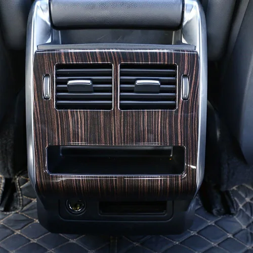 Miniatura 8 de Para Range Rover Sport 2014-2018, cubierta de ventilación de aire acondicionado de fila trasera de plástico ABS estilo fibra de carbono