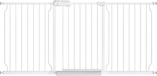 Miniatura 22 de Fairy Baby Puerta de bebé extra ancha para puertas, puertas de seguridad de cierre automático para dormitorio, se adapta a 57.5 pulgadas a 62