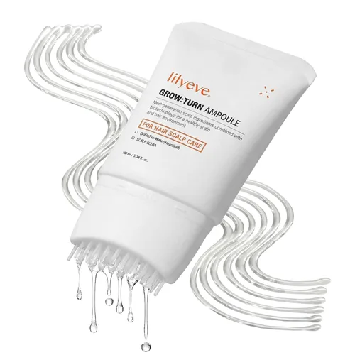 lilyeve GROWTURN - Suero para el crecimiento del cabello con cepillo integrado, exosomas derivados de hojas de corazón para revitalizar, masajeador