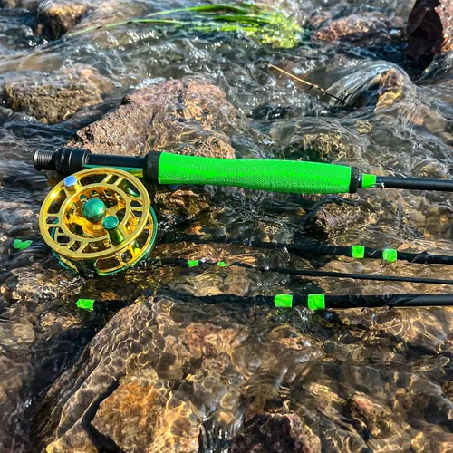 Miniatura 5 de Sougayilang Kit Combo de Iniciación de Pesca con Mosca Estándar, Caña de Mosca de 9 Pies Peso 5/6 con Mango SuperPolymer, Accesorios, Estuche