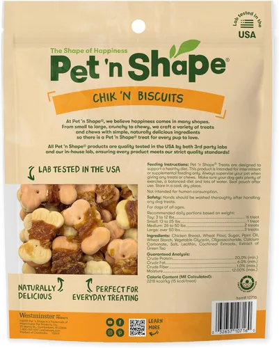 Miniatura 2 de Pet 'n Shape Chik 'n Wrapped Biscuits - Golosinas para perros de carne seca - 1 libra
