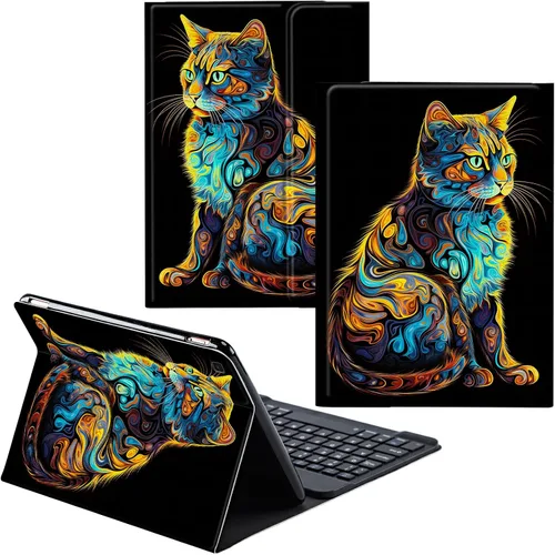 Miniatura 20 de Para Samsung Galaxy Tab S6 Lite Funda 2022/2020 Teclado Inalámbrico Desmontable Y Cubierta De Soporte De Cuero PU Funda Protectora Para Samsung