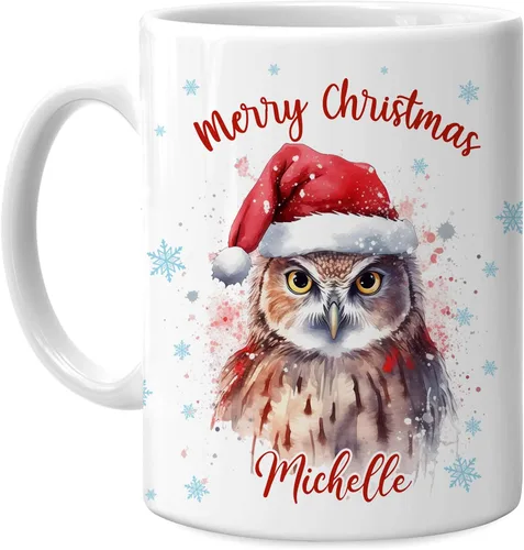 Miniatura 37 de Hyturtle Regalos personalizados para amantes de los osos – Taza de café de cerámica con nombre personalizado de oso con sombrero de Papá Noel