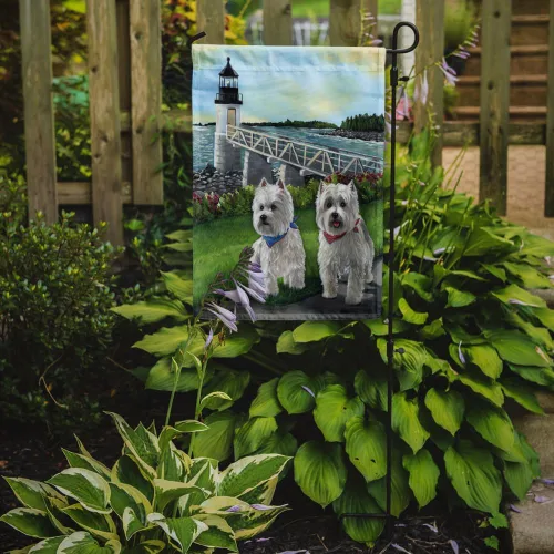 Miniatura 471 de Caroline's Treasures PPP3090GF - Bandera decorativa para jardín de bulldog inglés y otoño, para exteriores, patio, flores, tamaño de jardín