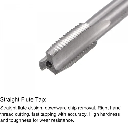 Miniatura 3 de uxcell M10 x 1.25 rosca recta flauta y 0.346 in Twist Drill Broca Set, métrica M35 cobalto alta velocidad máquina roscado herramienta de perforación