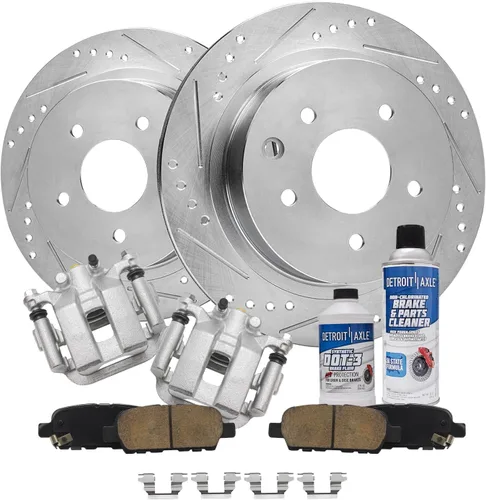 Miniatura 49 de Detroit Axle - Rotores de freno para Ford Mustang 2015, 2016, 2017, 2018, 2019, 2020, 2021, 2022, 2023, repuesto de rotores de freno de disco