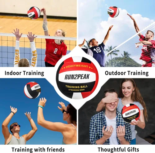 Miniatura 4 de RUN2PEAK Setter Training Volleyball Official Size 5 Volleyballs Heavy Weight Ball PU Practice Volley Balls for Indoor Rebounder Equipment Setters