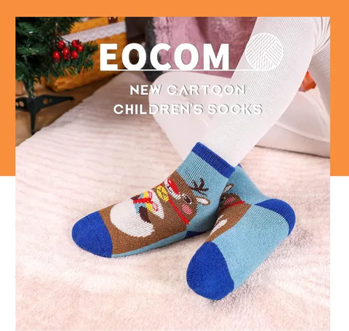 Miniatura 6 de Eocom 6 pares de calcetines de invierno cálidos de lana para niños y niñas