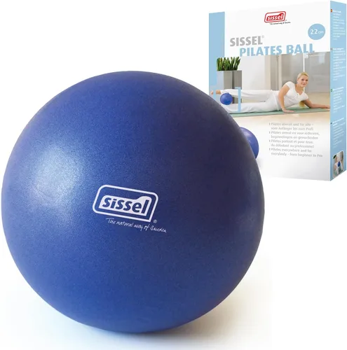SISSEL Pilates Soft Ball Gray | 8.5 in | Phthalate- & Latex-Free PVC | for Deep Relaxation & Muscle Strengthening | 340 lbs Capacity | Includes