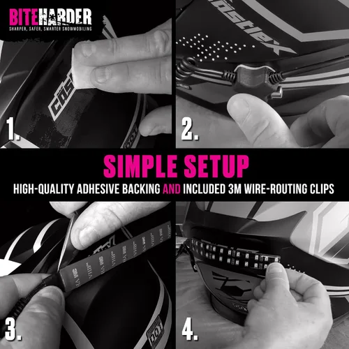 Miniatura 4 de BITEHARDER Luz de seguridad para casco de moto de nieve - Azul