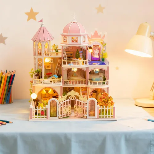 Miniatura 3 de DIY Book Nook Kit with LED Light, Miniature Dollhouse, 3D Wooden Puzzle, Bookshelf Insert Decor Craft Gift (750 PCs Windsor Castle)