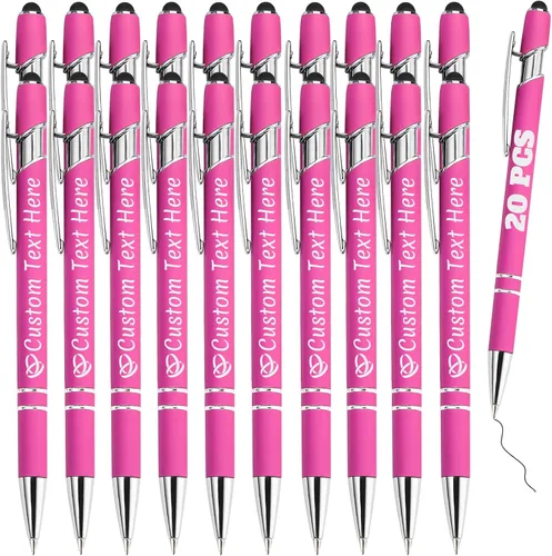Miniatura 63 de Bolígrafos personalizados con grabado de nombre personalizado, bolígrafos de punta de lápiz con punta de lápiz personalizada, bolígrafos de Azul