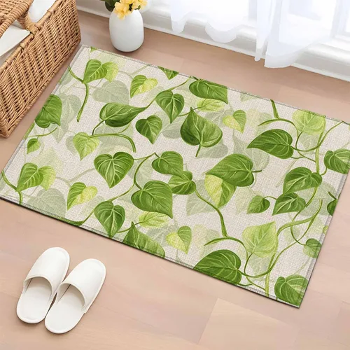 Miniatura 12 de 5x8 Area Rugs for Living Room, Spring Leaves Non-Slip Area Rugs for Living Room Bedroom Entryway, Abstract Retro Color Pastoral Plants Washable