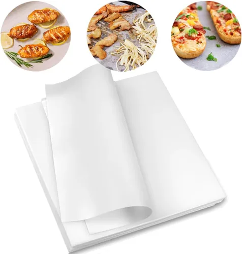 100 hojas de papel pergamino precortadas para hornear, papel antiadherente para hornear galletas, para horno, parrilla, freidora de aire, pan al