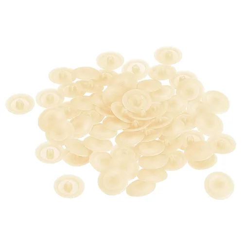 Miniatura 16 de uxcell Cubiertas de tapa de rosca, 80 piezas de 0.657 x 0.169 in de plástico para tornillos de rosca Phillips Cam Tornillo autorroscante, marrón café