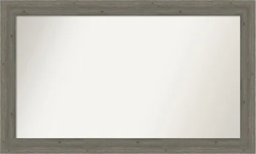 Miniatura 232 de Amanti Art Espejo de pared personalizado no biselado (24.5 x 24.5 pulgadas), marco gris marrón alta, varios tamaños personalizados, espejo de baño