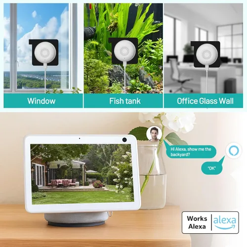 Miniatura 7 de Cámara de ventana 2K, cámara domo WiFi 5G y 2.4GHz para interiores para seguridad en el hogar con visión nocturna a todo color, detección humana