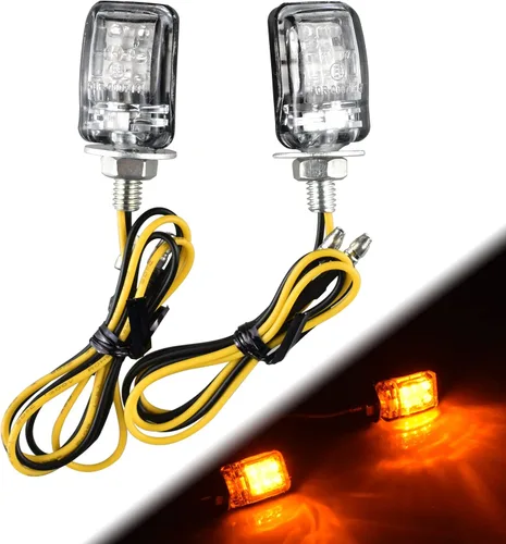 Boigoo Luces direccionales universales para motocicleta, luz trasera para correr, LED de marcador lateral, luz de matrícula, decoración modificada,