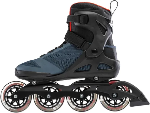 Miniatura 2 de Rollerblade Macroblade 90 Patines en línea de fitness para hombres adultos, Azul Orión/Naranja Picante, Patines en línea de rendimiento