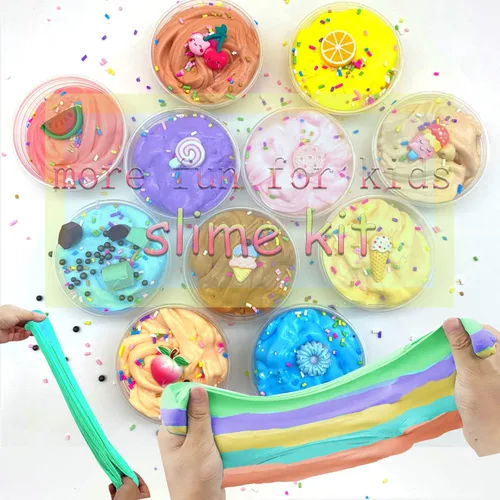 Miniatura 5 de Kit de slime de mantequilla para niñas y niños, paquete de 11 con aroma, elástico y antiadherente, juguete para aliviar el estrés, regalo
