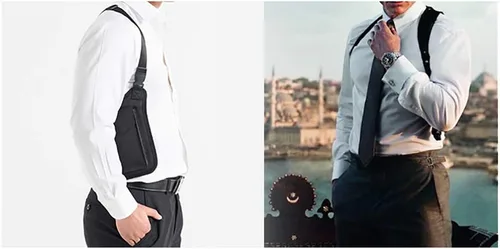 Miniatura 4 de Bolsa de hombro oculta para las axilas antirrobo, bolsillo oculto, multiusos, para hombres y mujeres, doble almacenamiento, bolsa de axila, bolsa