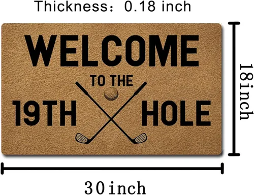 Miniatura 2 de Divertida alfombra de bienvenida para porche delantero con parte trasera de goma, 30 pulgadas de largo x 18 pulgadas de ancho, tapete personalizado