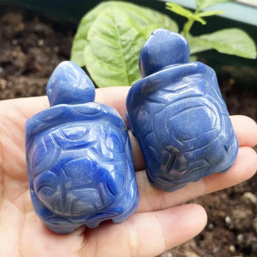 Miniatura 4 de Estatua de tortuga de piedra de 2 pulgadas, figura de tortuga tallada a mano, escultura de Fengshui, decoración del hogar, obsidiana negra