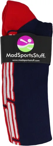 Miniatura 2 de MadSportsStuff Patriot USA Flag - Calcetines de estrellas y rayas para béisbol, sóftbol, fútbol, niños, niñas, hombres y mujeres, sobre