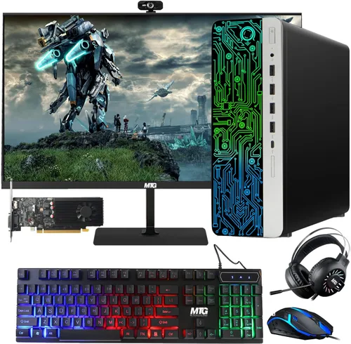 Miniatura 19 de PC de escritorio HP G3 para juegos, Intel Core i5 de 4ª generación, gráficos GT 1030, 16 GB de RAM, SSD de 1 TB, monitor curvado MTG nuevo de 24