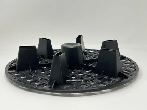 Miniatura 4 de Elevadores de Macetas Naturales de 13 Pulgadas para Plantas de Interiores y Exteriores, Soporte para Macetas de Tela de Plástico, Bandeja Elevadora