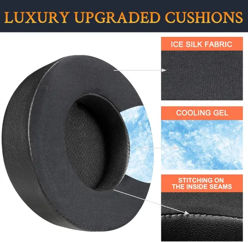 Miniatura 5 de SOULWIT Almohadillas de enfriamiento para auriculares Corsair Virtuoso, almohadillas con espuma de aislamiento de ruido de alta densidad, grosor