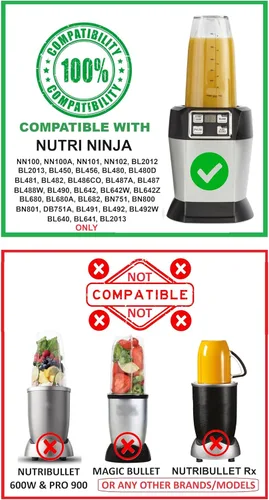 Miniatura 2 de Blendin Tarro de repuesto con tapa Sip N Seal, compatible con licuadoras Ninja Auto IQ (2, 18 onzas)
