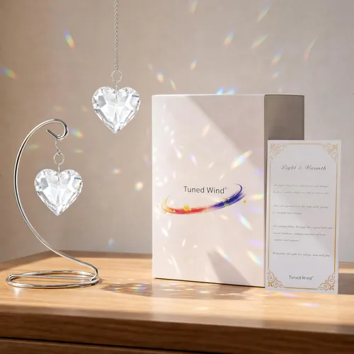 Miniatura 8 de Un regalo único de condolencia para consolar y sanar: Fabricante de arcoíris de mesa o colgante conmemorativo para la pérdida de un ser querido